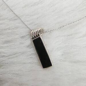 NEW Free Spirit Peyote Bird Silver Necklace with Black Onyx Pendant